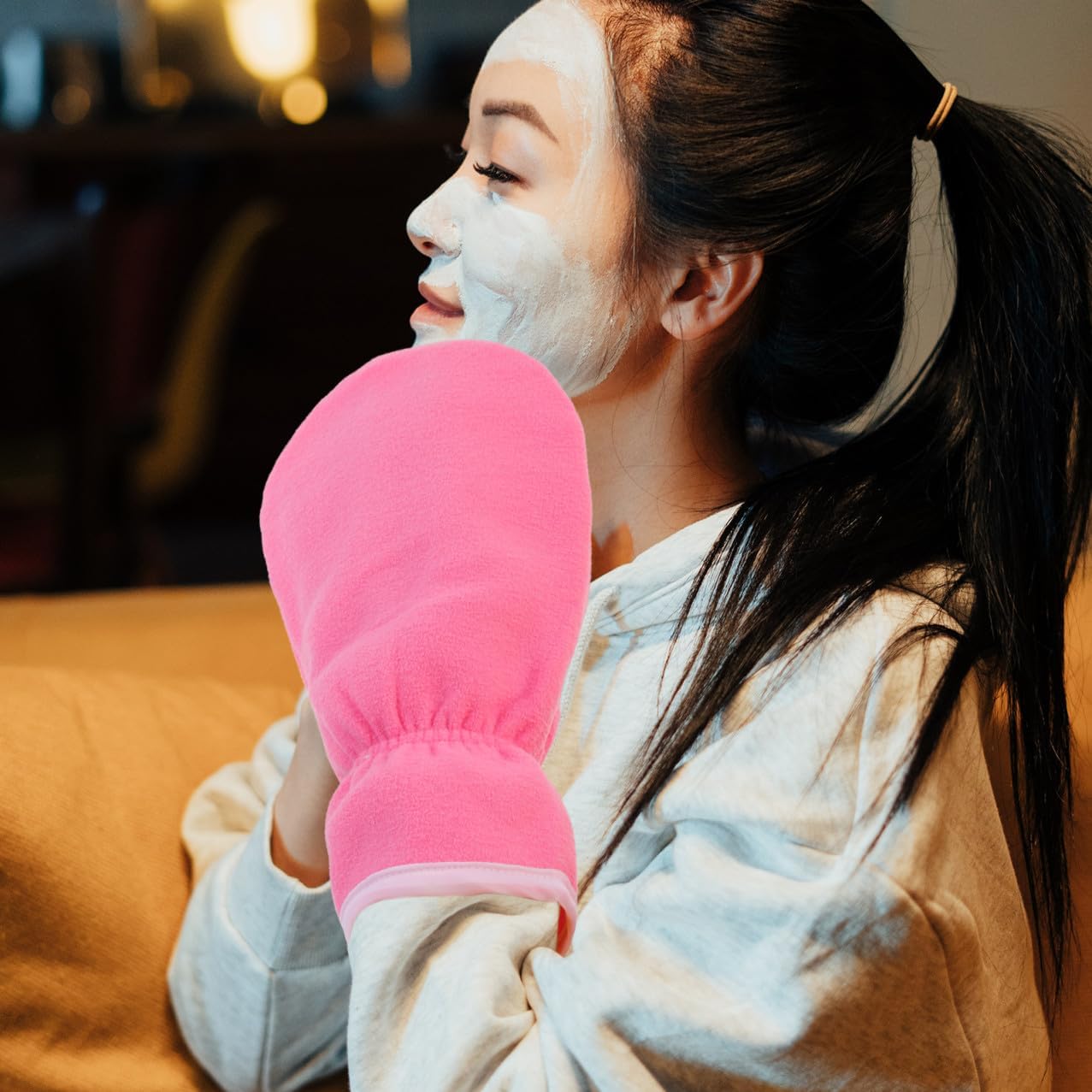 TEHAUX Paraffin Wax Mitts Hand Spa Gloves 3 Pairs Thermal Moisturizing Hand Care Mittens for Home Use with Adjustable