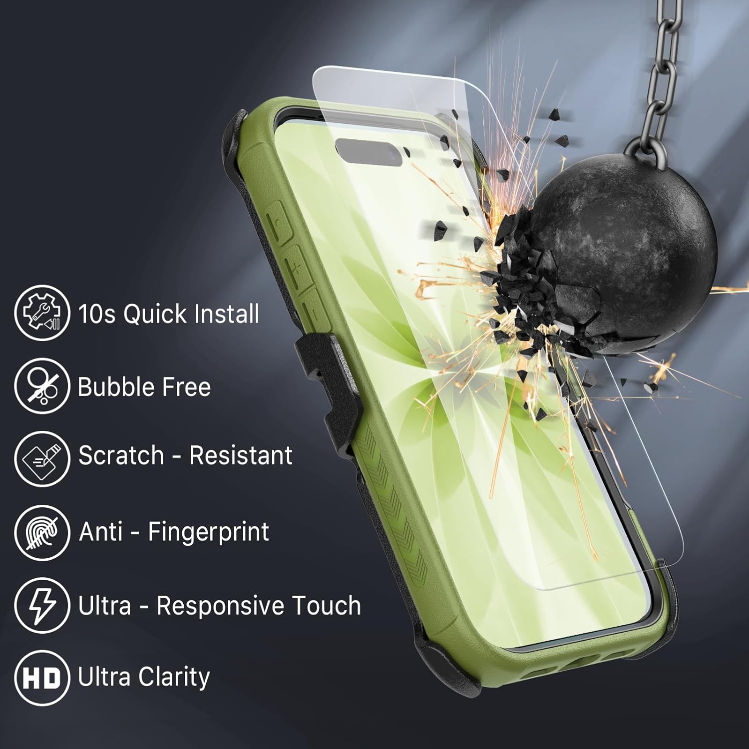 M MYBAT PRO For iPhone 17 Case with Belt Clip Holster,Maverick Series Case For iPhone 17 [Compatible with Magsafe]w/Screen Protector,Anti-Drop,Shockproof,w/360°Rotating Kickstand,Heavy Duty Protection - Image 6