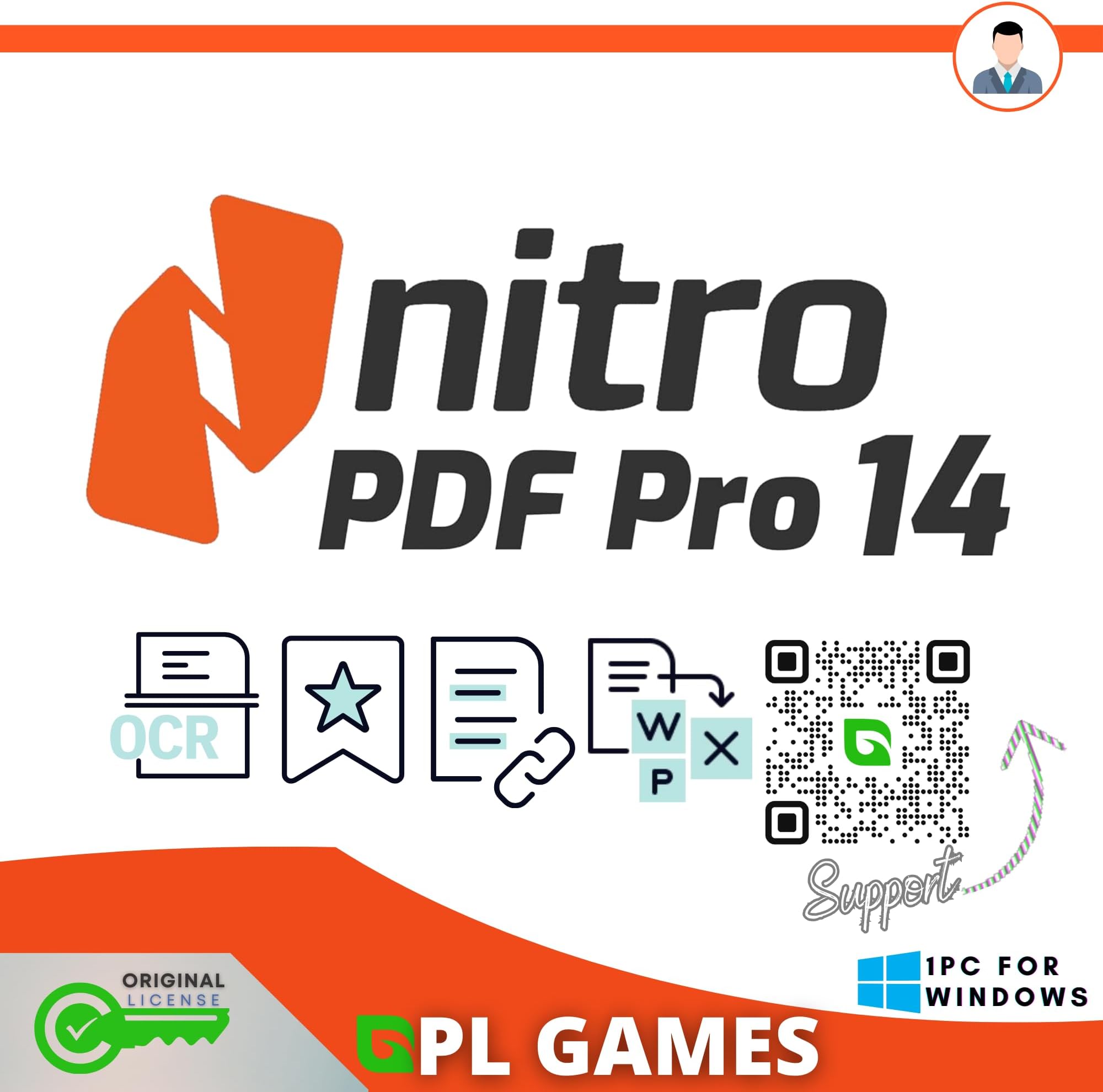 - Nitro PDF 14 Pro 2025 Genuine PDF Editing Software (Lifetime / 1 PC)