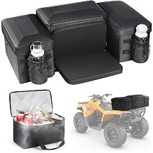 PBYMT Upgraded ATV Bag, 74L Large Waterproof ATV Storage Bag with 14L Cooler Bag, 4 Wheeler Cargo Bag Rear Rack Seat Bag with Rain Cover Compatible with Polaris Sportsman Fourtrax Can-Am Kawasaki