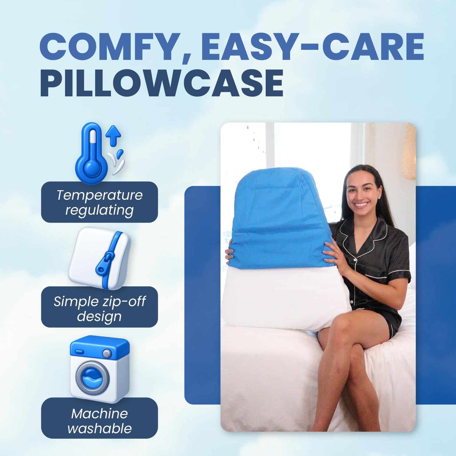 Restful Sleep – Patented Trapezoid Leg Support Cushion for Side Sleepers, Pregnancy, Post-Surgery, Joint Pain Relief – Orthopedic Alignment for Knees, Ankles, Hips & Back