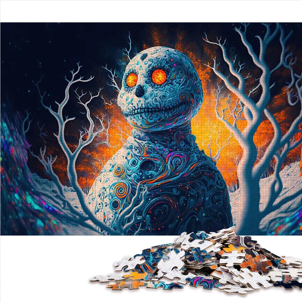 Puzzle 2000 pièces pour Adolescents Bonhomme de Neige psychédélique II Jeu de Quiz Car C'est Un pour Toute la Famille 70x100cm