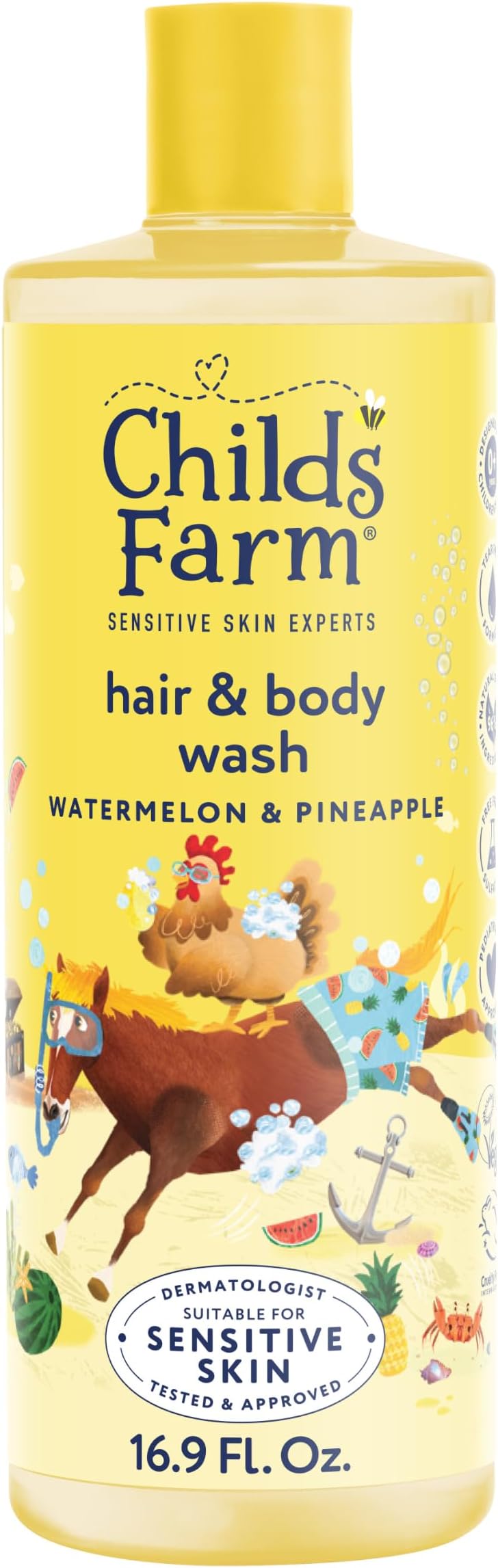 Childs Farm hair & body wash, watermelon & pineapple, 16.9 fl oz