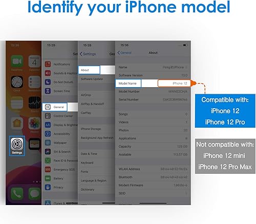 Miniatura 2 de JETech Protector de pantalla de privacidad para iPhone 1212 Pro de 6.1 pulgadas, película de vidrio templado antiespía, paquete de 2