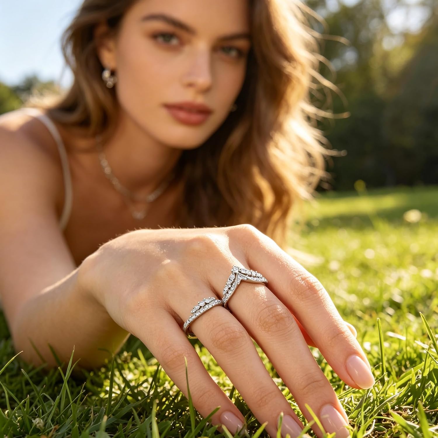 Cuvred Moissanite Wedding Bands For Women Vintage Style Stackable Rings 925 Sterling Silver Sz 5-10