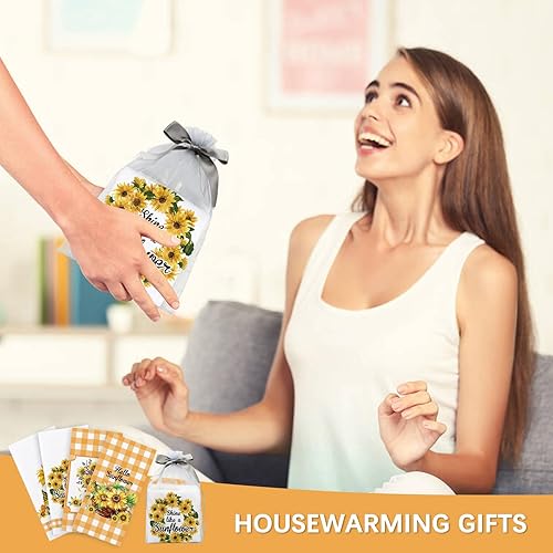 Miniatura 5 de Nialnant Toallas de cocina de girasol, regalos de girasol para mujeres, regalos de inauguración de la casa para nueva casa, paños de cocina