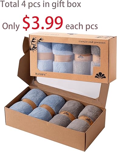 Miniatura 2 de Paquete de 4 baberos para adultos para hombres y mujeres, baberos de adultos para ancianos, baberos de toalla para adultos con necesidades especiales