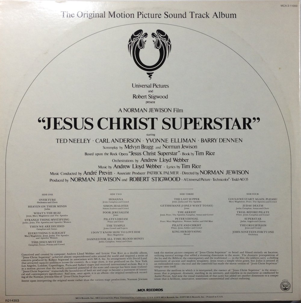 JESUS CHRIST SUPERSTAR ORIGINAL SOUNDTRACK ORIGINAL SOUNDTRACK