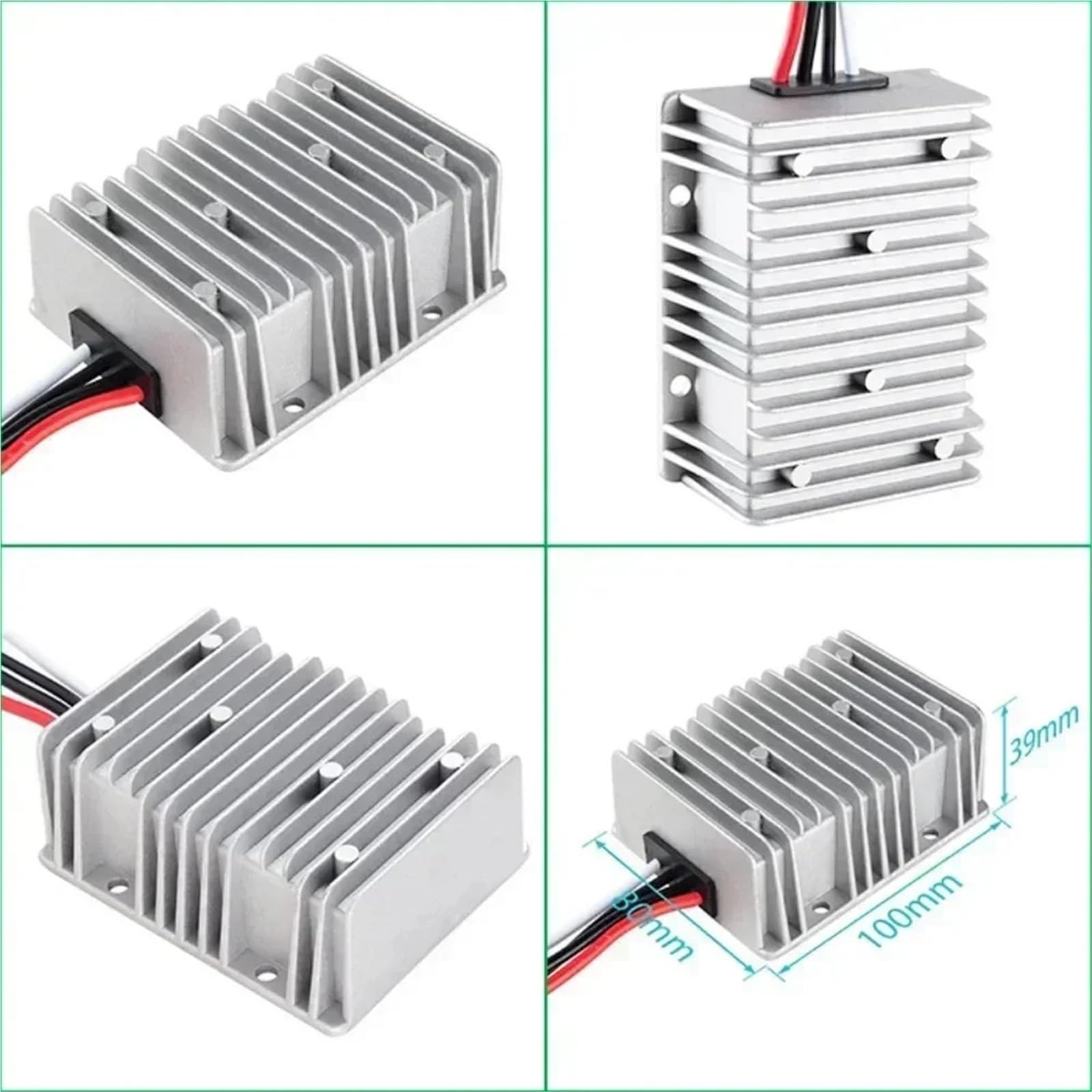 Reduktor napięcia 36 V, 48 V do 12 V, 10 A, 20 A, 30 A, reduktor napięcia, regulator Buck DC z bezpiecznikiem (48 V do 12 V, 30 A, 360 W)
