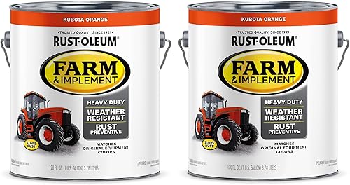 Vista 447 de Rust-Oleum Farm & Implement 280165-2PK - Pintura esmaltada, galón, negro brillante, paquete de 2