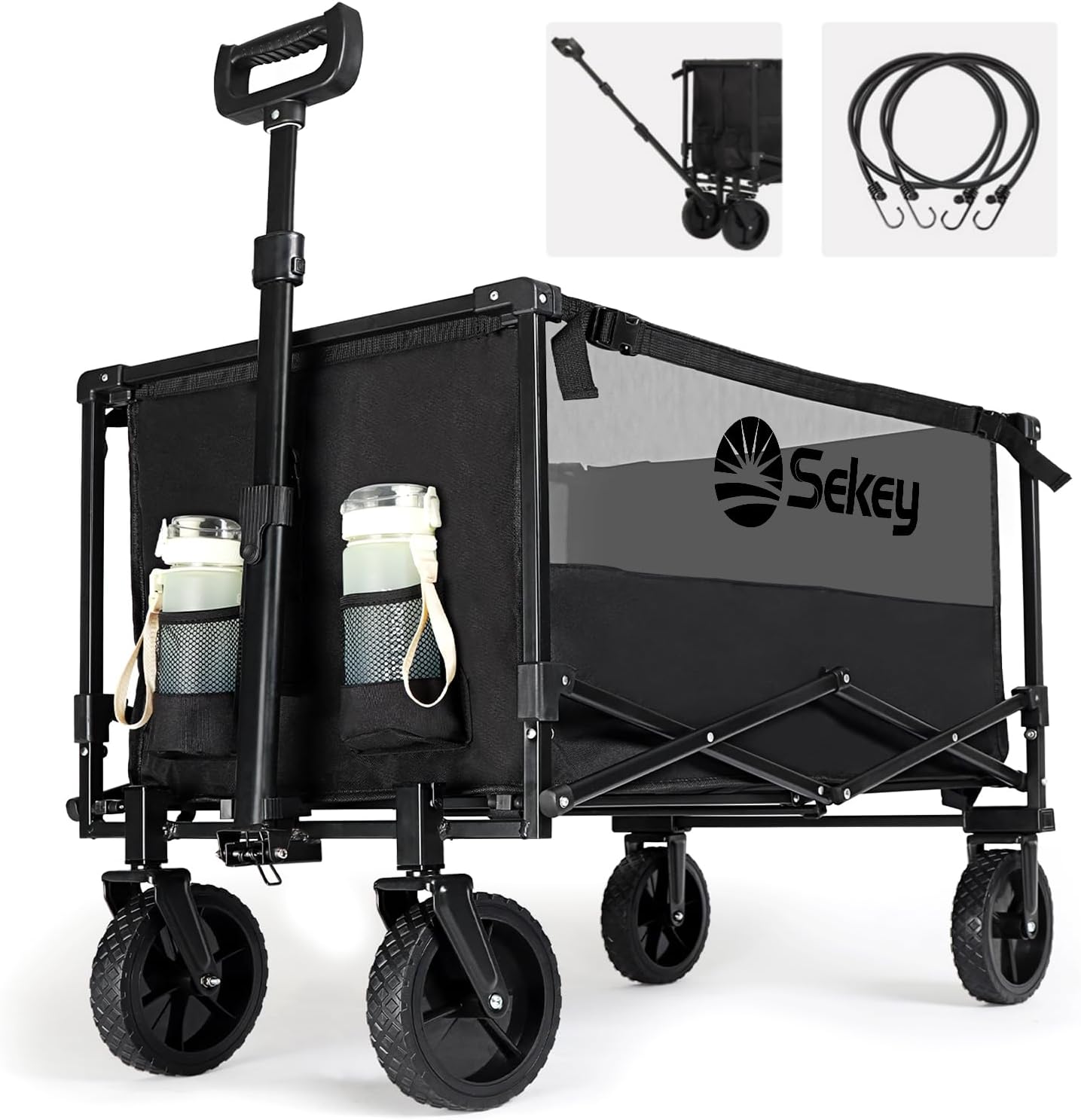 Sekey XXL Bollerwagen Faltbar 160L 100KG Belastbar, Faltbarer