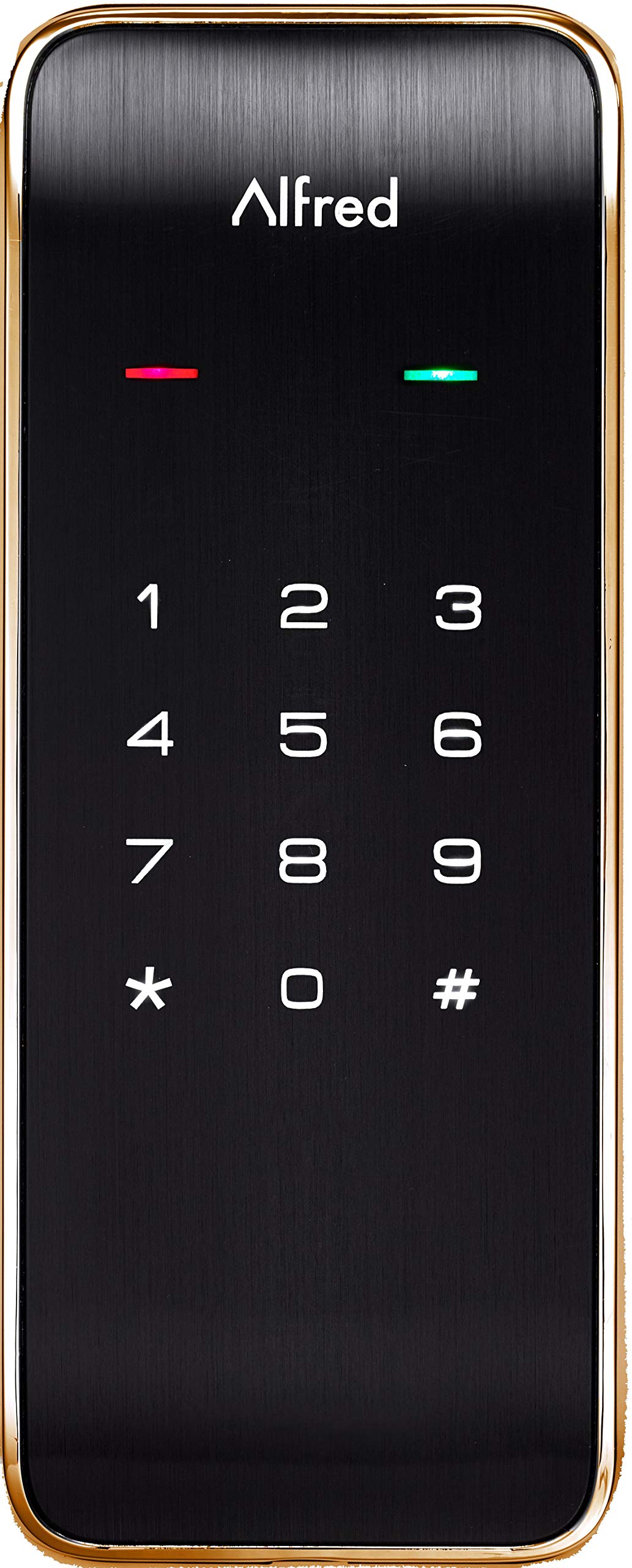 Alfred DB2 Smart Door Lock Deadbolt Touchscreen Keypad, Pin Code + Bluetooth, Up-to 20 Pin Codes (Gold)