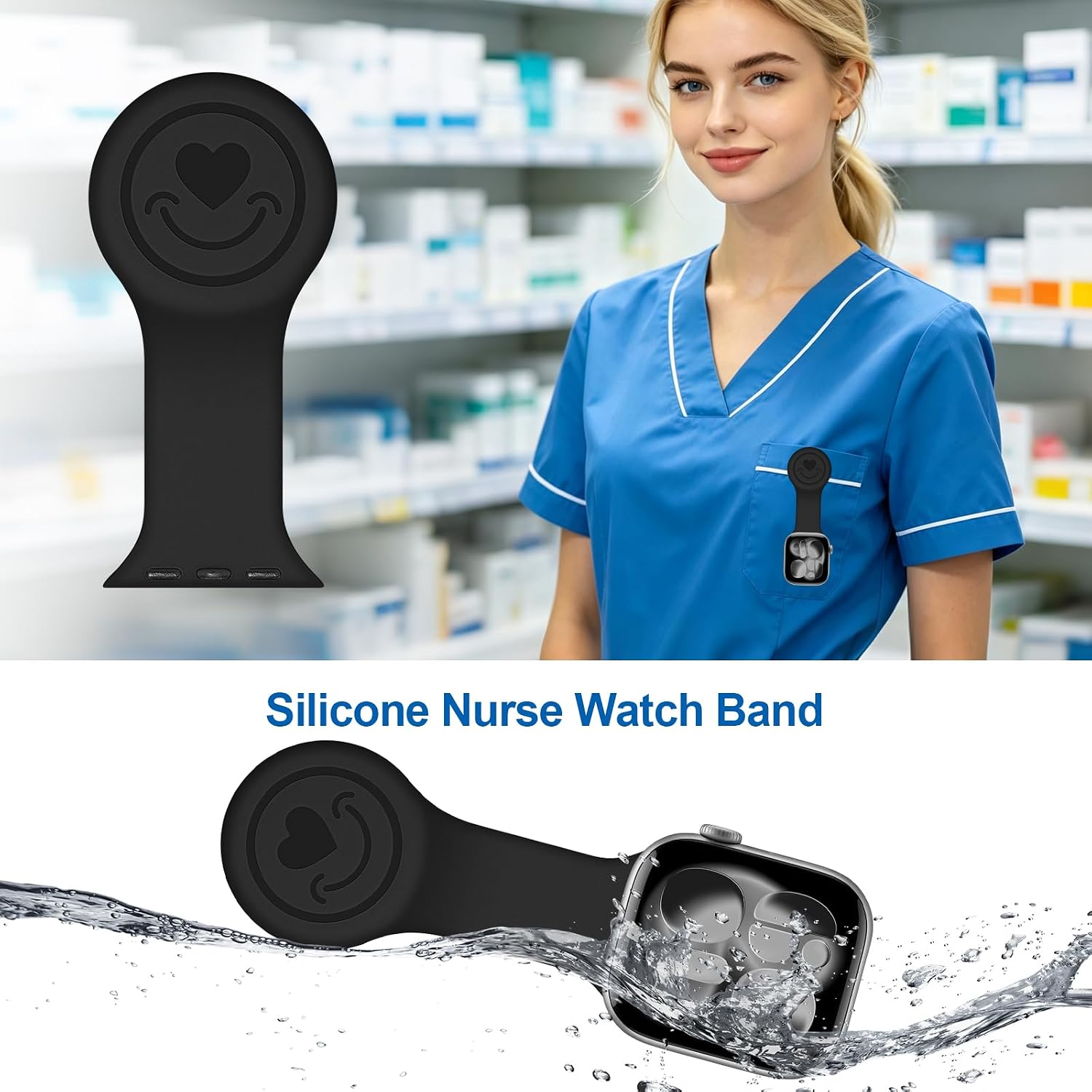 Nurse Fob Strap for Apple Watch 38mm 40mm 41mm 42mm 44mm 45mm 46mm 49mm image 4
