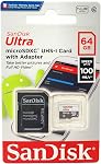 SanDisk Ultra SDSQUNS-064G-GN3MN 64GB 80MB/s UHS-I Class 10 microSDXC Card
