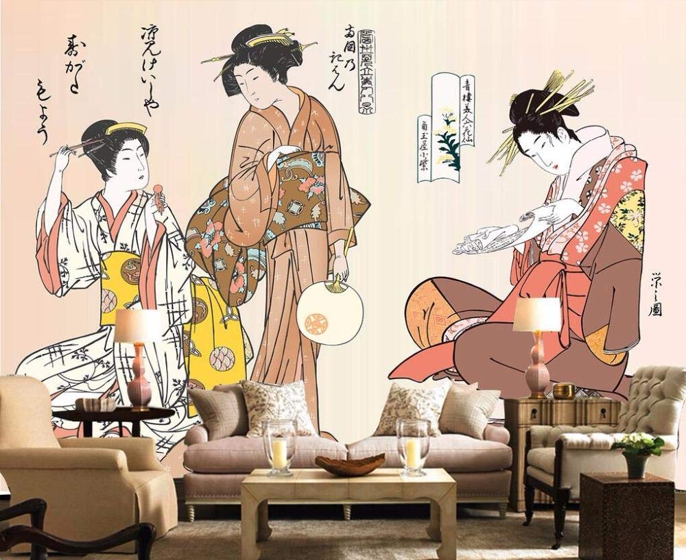 Papier peint style japonais 400x280 cm pour salon et salle à manger zen