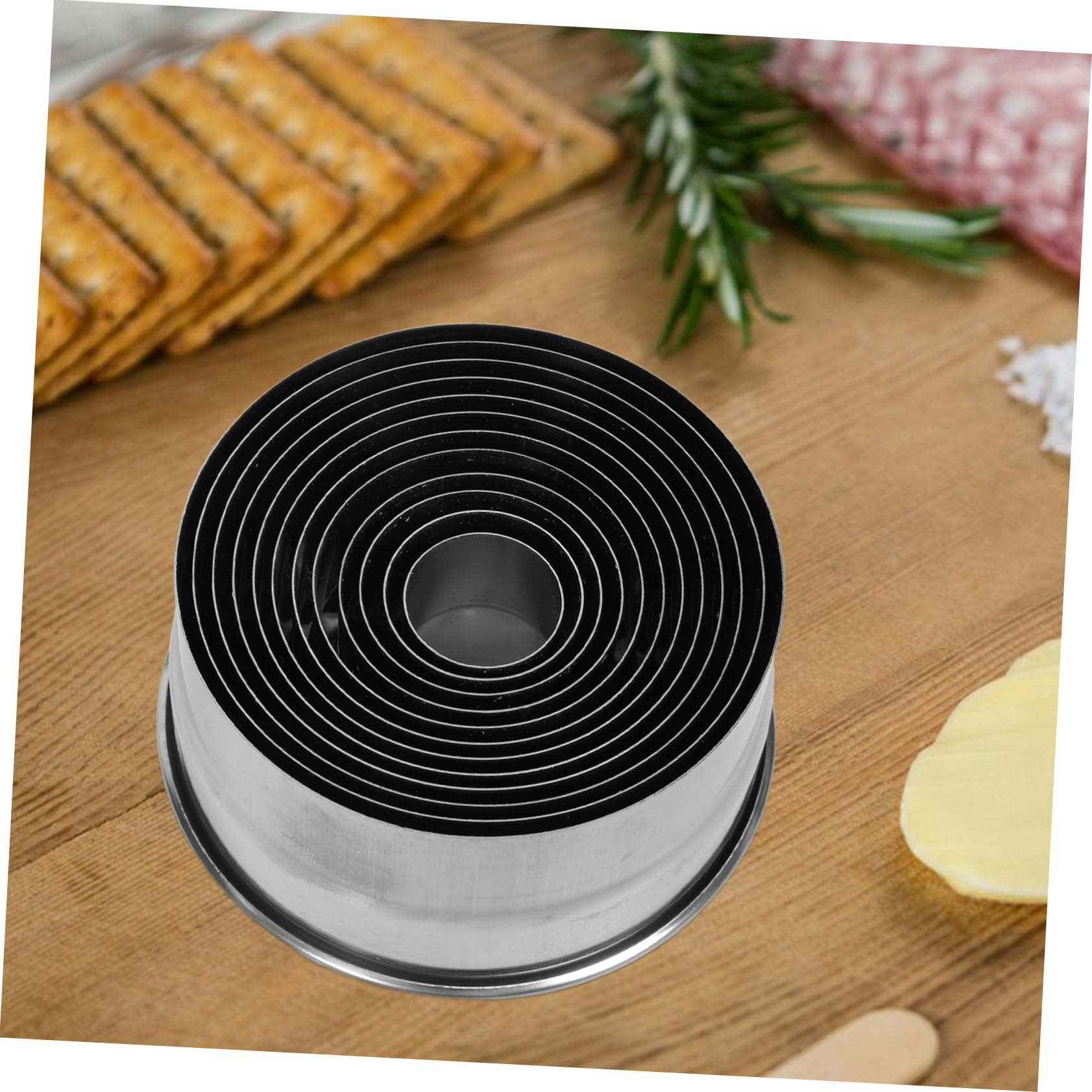 12 Piezas Moldes Inoxidable para Tartas Anillos para Pasteles y Mousse para Postres y Repostería de Usar y Almacenar Diseño Resistente y Duradero