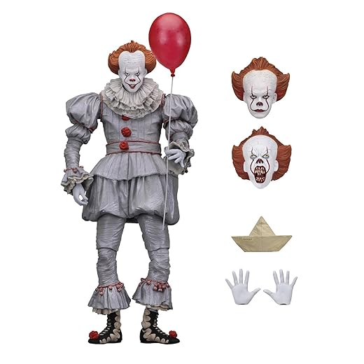NECA IT 45461 Action Figure, grigio chiaro, rosso