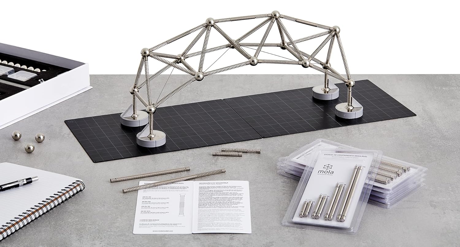 Mola Professional Pack | Magnetic Modular Kit for Engineering and Architecture Education | 492 Pieces + Practical Guides