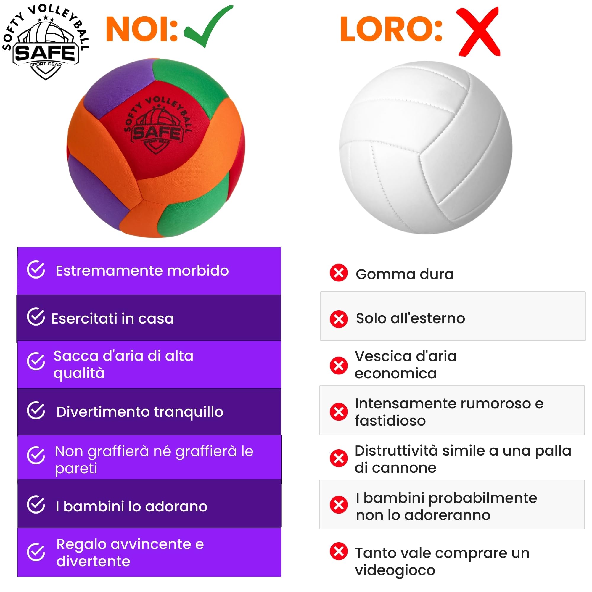 Softy Volleyball - Super Morbido, Progettato per un Gioco Senza Dolore - Fantastico Pallone da Pallavolo Indoor per Bambini con Sensazione e Rimbalzo Realistici