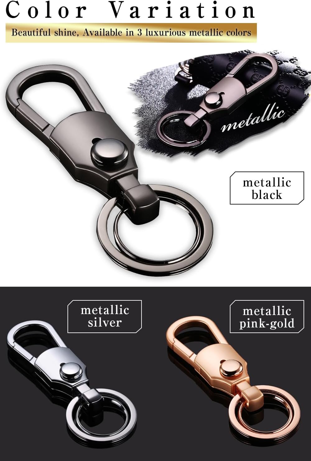 【Joy Bonus】 Keychains for Car Keys Detachable Carabiner Japan Import