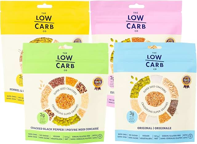 Super Seed Crackers, Gluten Free & Keto Friendly Healthy Snacks, Vegan, ...