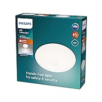Philips LED Mauve – Plafoniera con sensore di movimento, 6 W, 4000 K, bianco freddo, per illuminazione domestica, interni, soggiorno, camera da letto e sala da pranzo