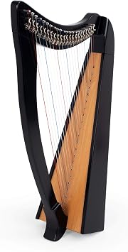 MMX HX22BK celtic harp in black - 22 strings