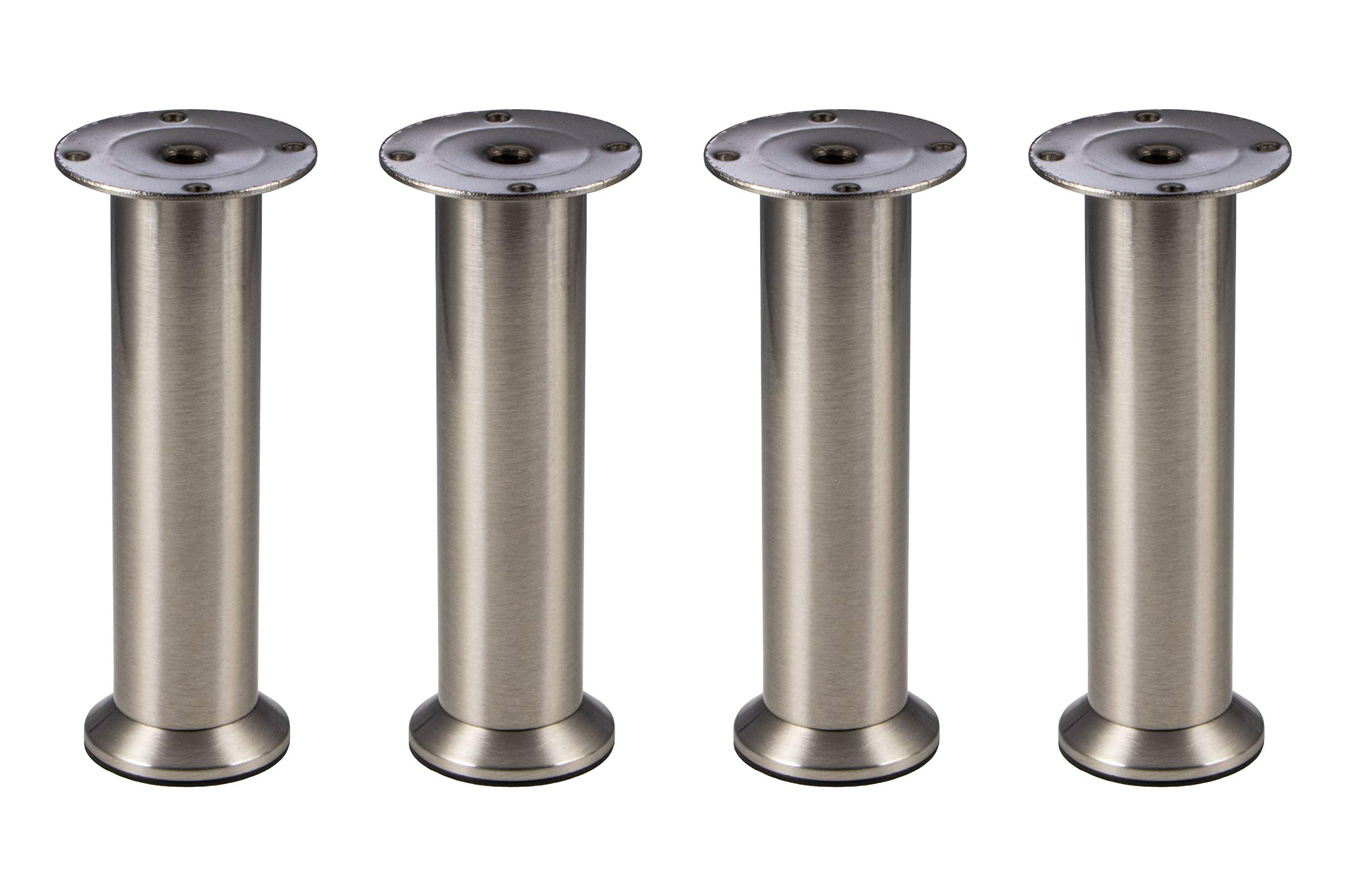 Gedotec Pies de Muebles Pies de Base Pies Ajustables Patas de la Mesa Altura Regulable con Apariencia De Acero Inoxidable Altura 85-200 mm Calidad de Marcas