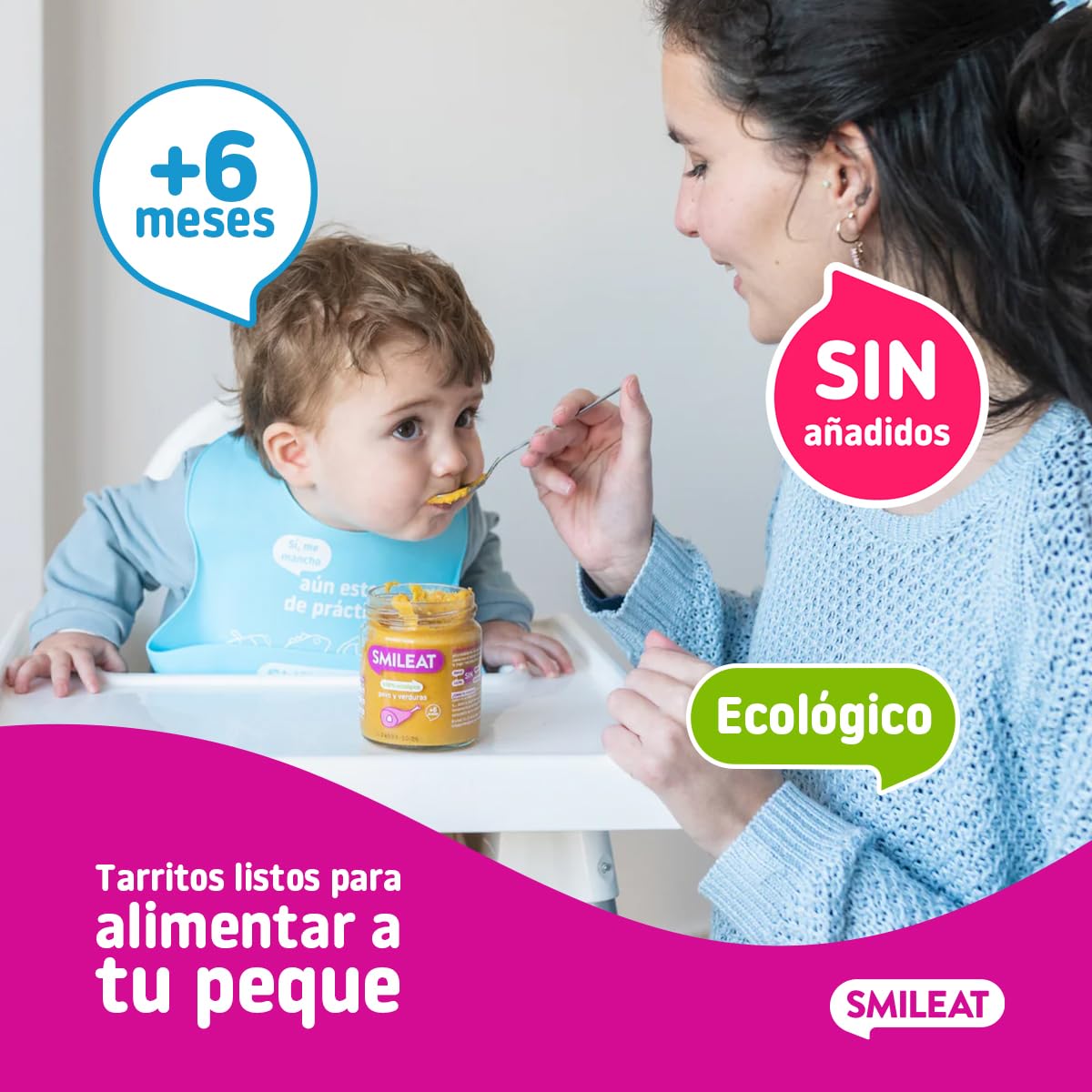 Smileat - Tarrito infantil de Pavo y Verduras - para Peques +6 Meses - Sin Azúcar ni Sal Añadido - Materia Prima de Calidad. Textura Suave y Fácil de Comer - 230g — view 3