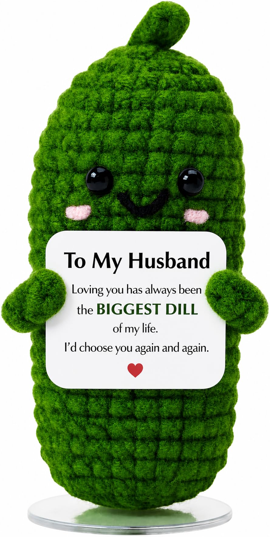 Gift for Husband, Gifts for Spouse, Emotonal Support Crochet. Love Gifts from Wife. Funny Supportive Knitted Crochet. (to My Husband)