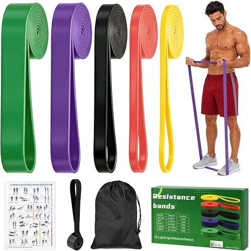 5 Niveaux Bande Elastique Musculation Bandes de Résistance Fitne 
