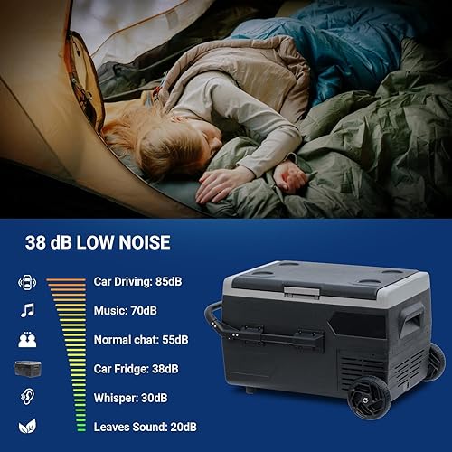 Miniatura 5 de Smad Enfriador eléctrico, refrigerador de 12 voltios, enfriador de compresor de 53QT (50L) 12V -4 ~ 50?, refrigerador de 12 V 12/24 V CC, congelador