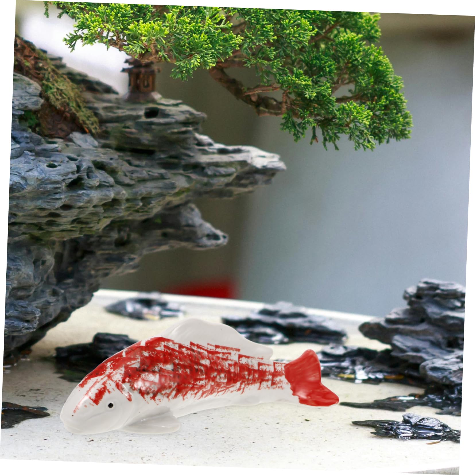 POPETPOP Ornamenti per Acquario Grotta Pesce Galleggiante Pesce Artigianale Adorabile Statua di Pesce Decorazione per Acquario Piccolo Ornamento A Forma di Pesce