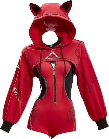 Mobbunny Women Anime Derivative Cyber Sportswear Tight Mecha Pilot Costume Sexy Lingerie Bodysuit with Short Jacket