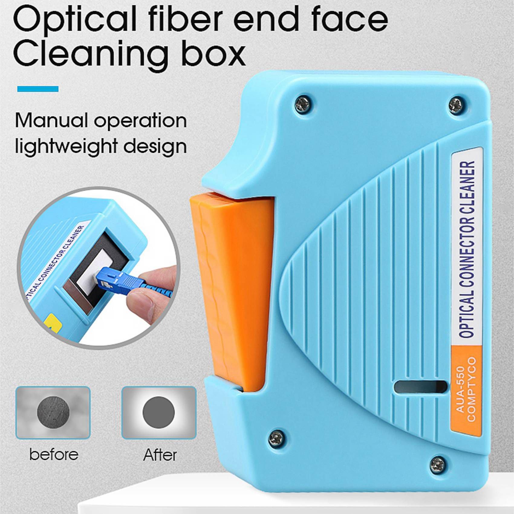 10X -550 Optisch Glasfaser Anschluss Reiniger Glasfaser Anschluss Reinigung Kassette Kassetten Reiniger Optik Glasfaser Reinigung Box