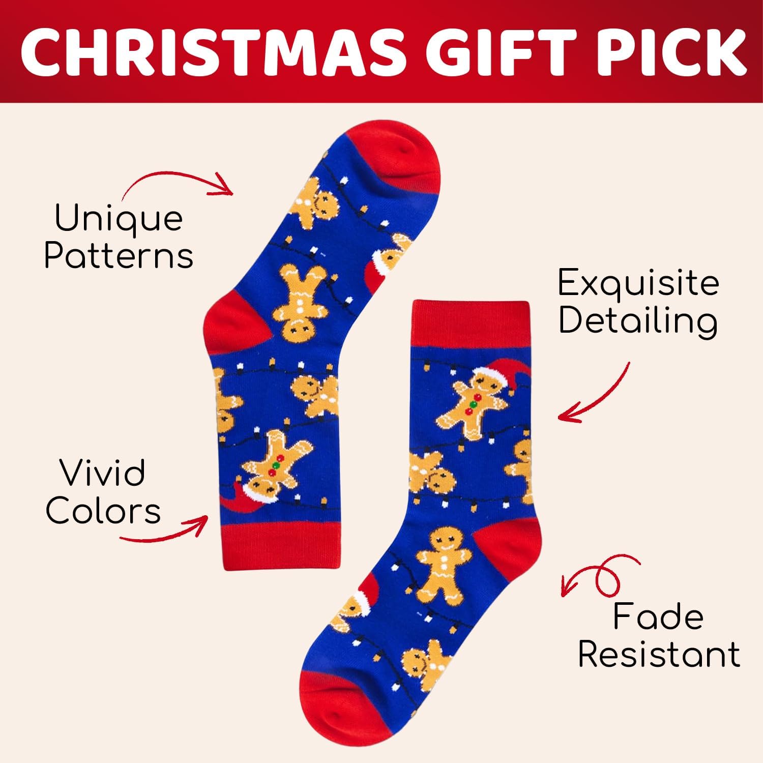 HAPPYPOP Christmas Socks for Kids - Unisex Xmas Sock Gift Ideas for Teen Girls Boys 4 Pack - Image 5