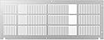 TOSOT PTAC Exterior Grille, 42 x 16in Standard Aluminum Grille for Packaged Terminal Air Conditioners or PTHP, Universal Accessory for Through the Wall Sleeve, with Six Clamps and Six Screws
