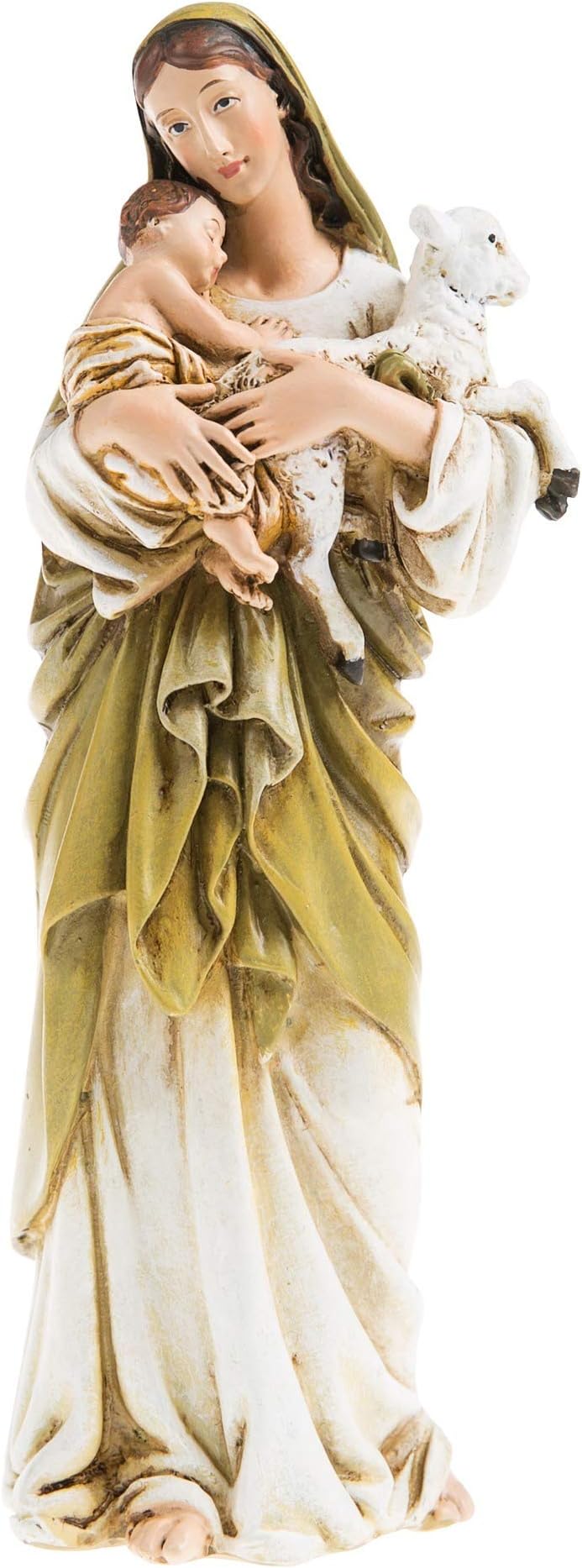 Joseph's Studio by Roman, Renaissance Collection, 6.25" H Madonna & Child W/Lamb, Home Décor, Devout Gift, Prayerful Inspiration (3x2x6)