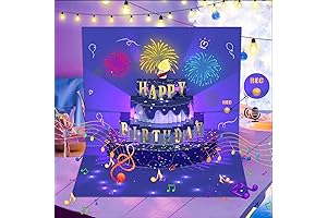 Musical Fireworks Birthday Cards
