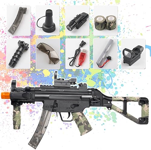 Miniatura 2 de Juguete eléctrico de bola de gel - Juguete automático grande con gafas para juegos al aire libre, negro