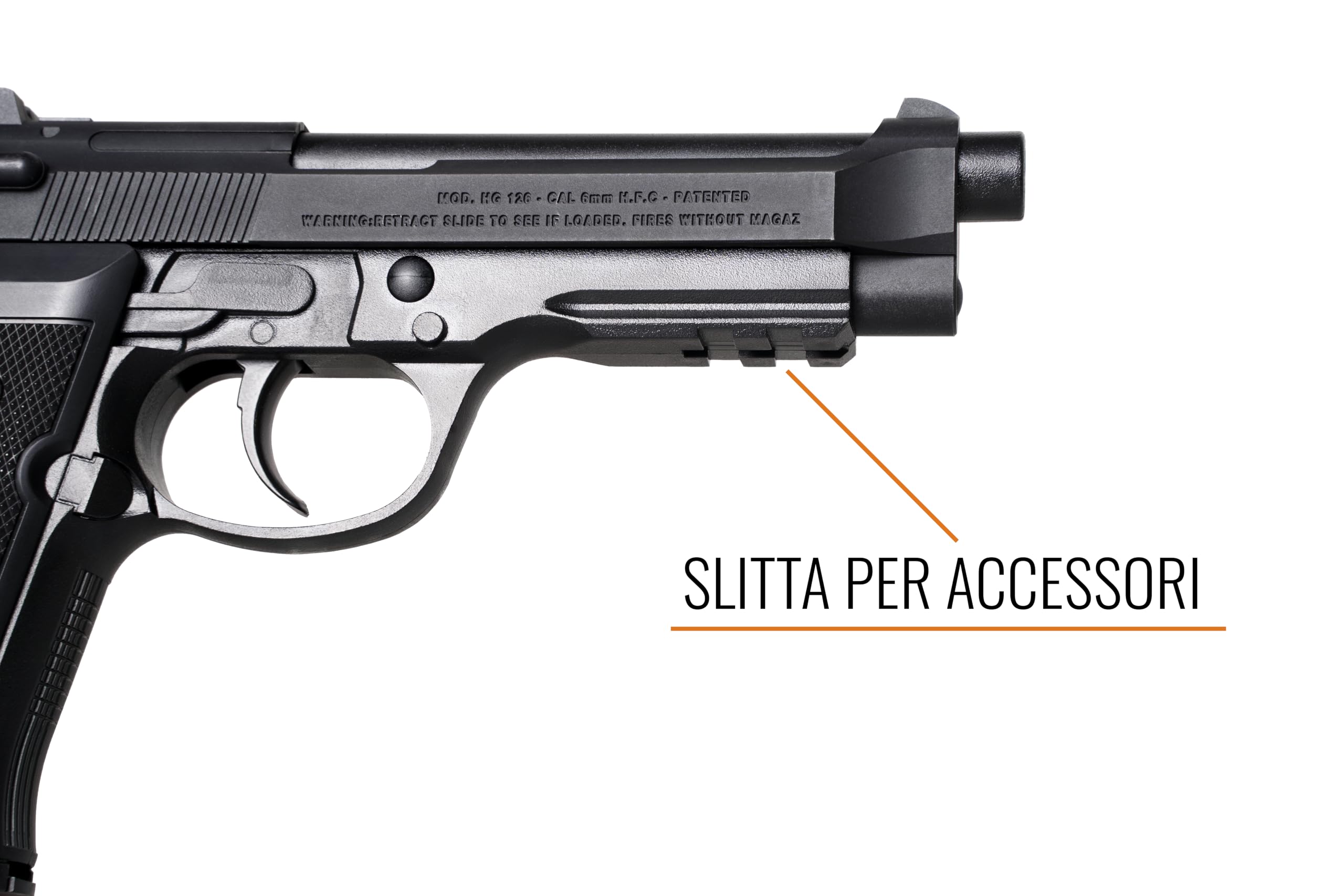 Pistola Airsoft ASG M92 Chrome – Gas, 0,8 Joule, 6mm, Con Valigetta E Consumabili