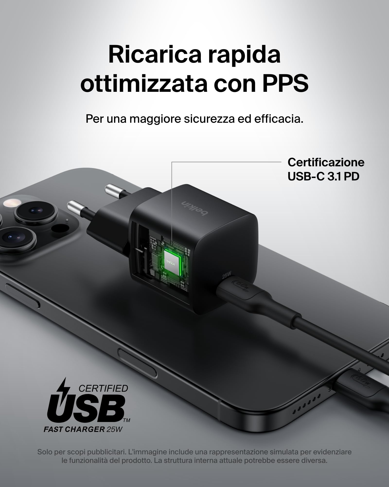 Belkin Kit di Ricarica 4 in 1 con Power Bank da 10.000 mAh, Caricatore USB-C da 25 W, Cavo USB-C da 60 W e Custodia da Viaggio, Ricarica Rapida Multi-Dispositivo, Design Compatto ottimo per i Viaggi