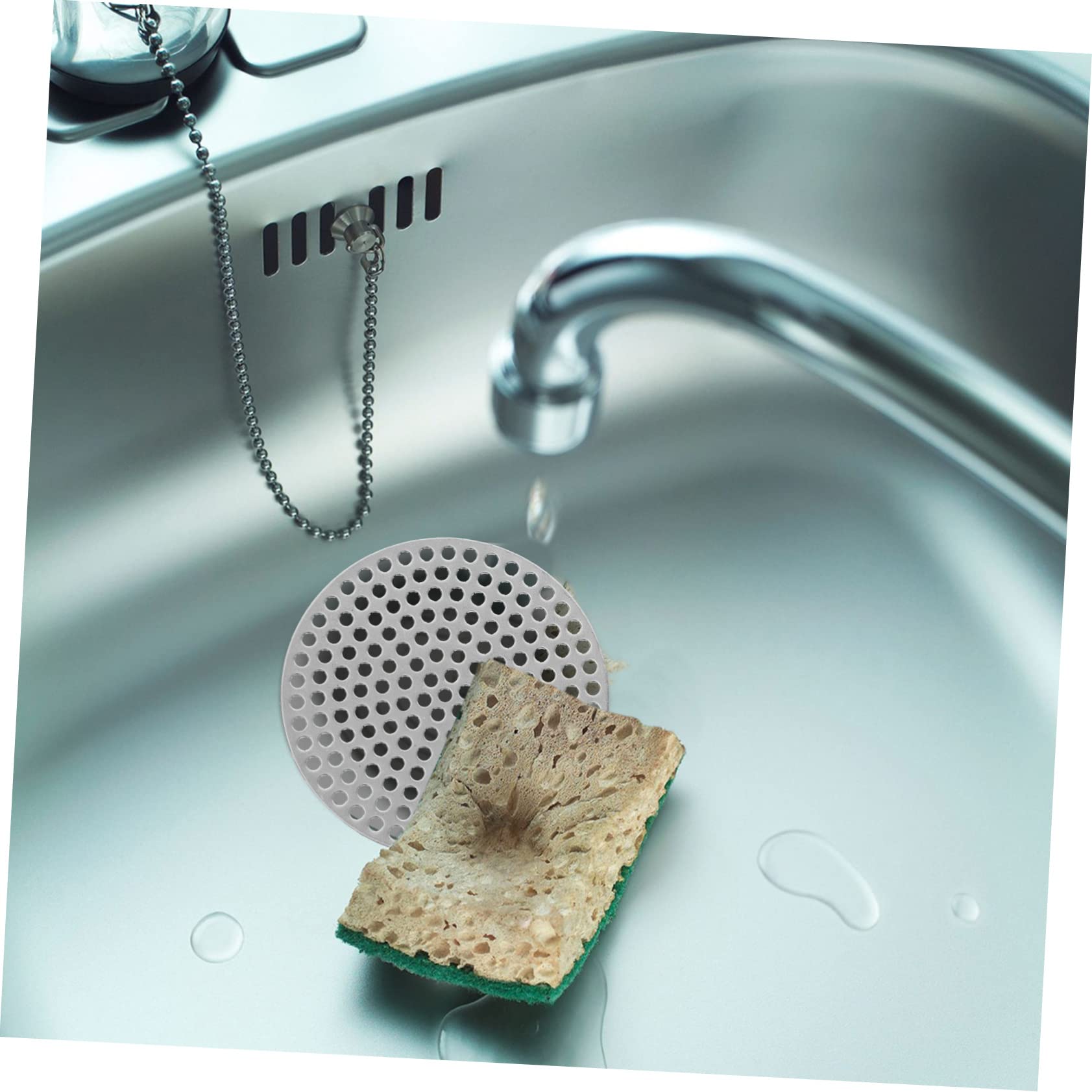 SHINEOFI 3 Sätze Teiliges Abflussabdeckung Haarsieb Für Waschbecken Und Badewanne Rostfreies Material Für Verschiedene Abflussarten Einfache Installation Verhindert 4 Stück * 3