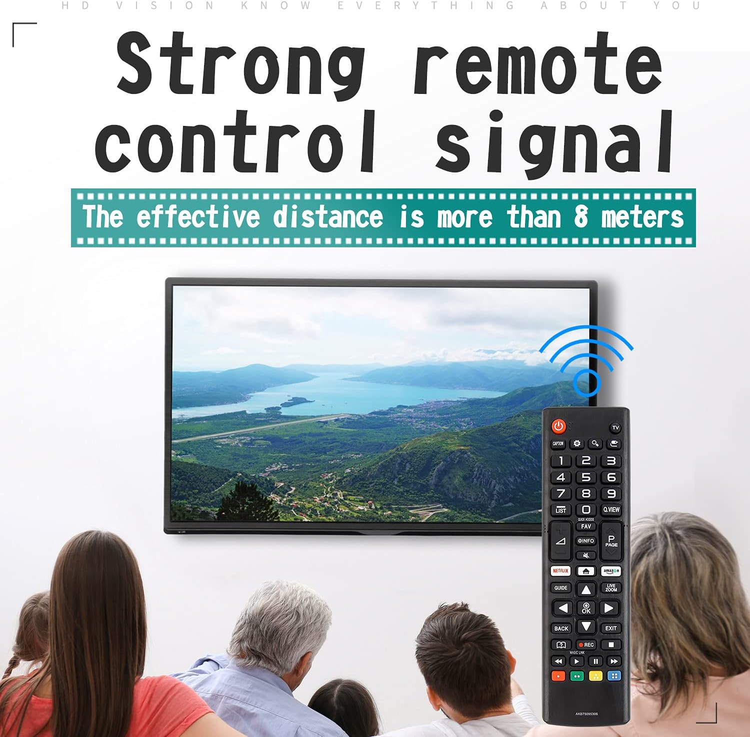 Popular New TV Remote Control for LG Smart TV - Replacement for LG Universal Remotes - Applicable for All Models LCD LED 3D HDTV Smart TVs AKB75095307 AKB75375604 AKB74915305