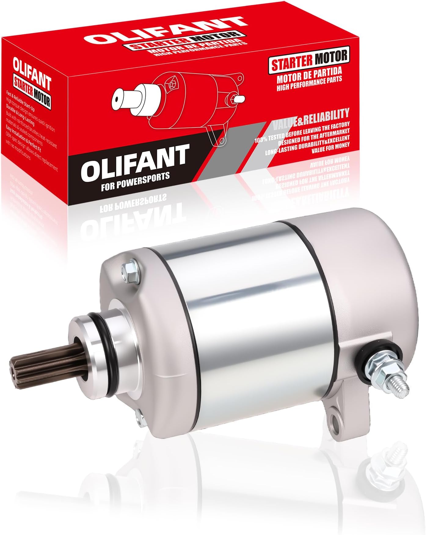 Starter for Honda Recon 250 1997-2007 TRX250TE TRX250TM TRX250 / SportTrax 250 TRX250EX 2001-2008 / TRX250X 2009-2019 31200-HM8-003 31200-HM8-A41