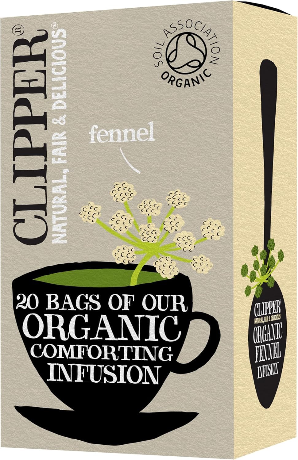 Clipper Organic Fennel Tea Bags | 20 Infusion Teabags | Pure Caffeine Free Tea for Home or Office | Eco-Conscious Herbal Tea Bags | Natural, Unbleached, Plant-Based & Biodegradable in Heat Sealed Bags