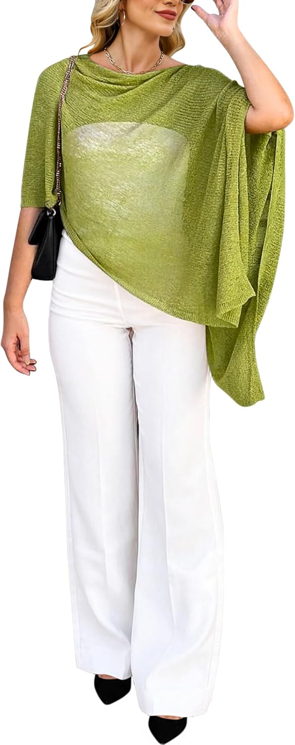 Bsubseach Shrug Sheer Poncho Shawl Crochet Swimsuit Cover Up Off The Shoulder Tops for Women Caribbean Vacation Outfits