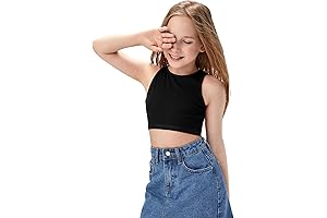 Solid Color Crop Tank for Kids