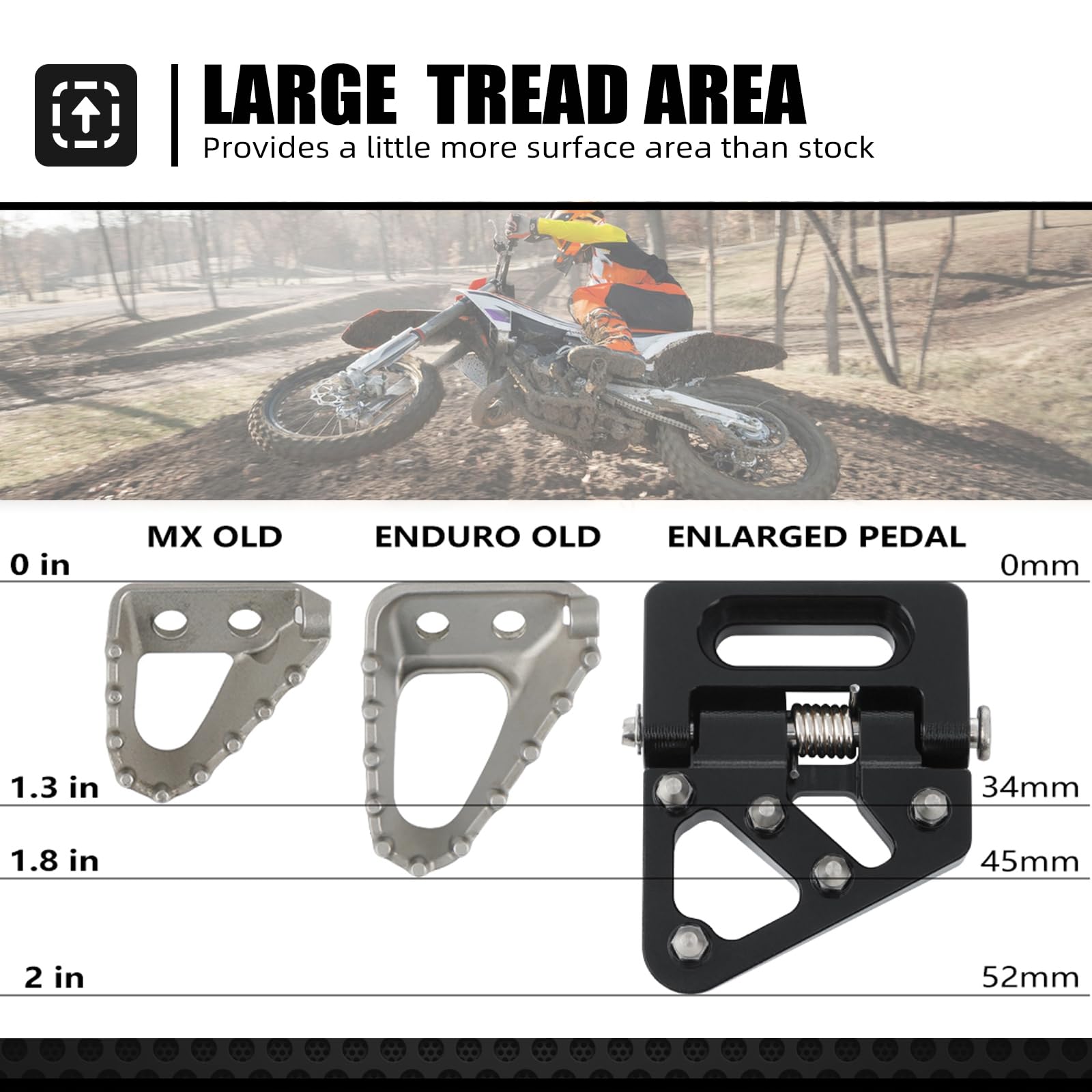 NICECNC Embout de pédale de Frein Pliable de Rechange pour Moto Compatible with Beta RR RR S 200 250 300 390 430 450 480 500 XTRAINER 300 2013-2023, Voir compatibilité, Noir