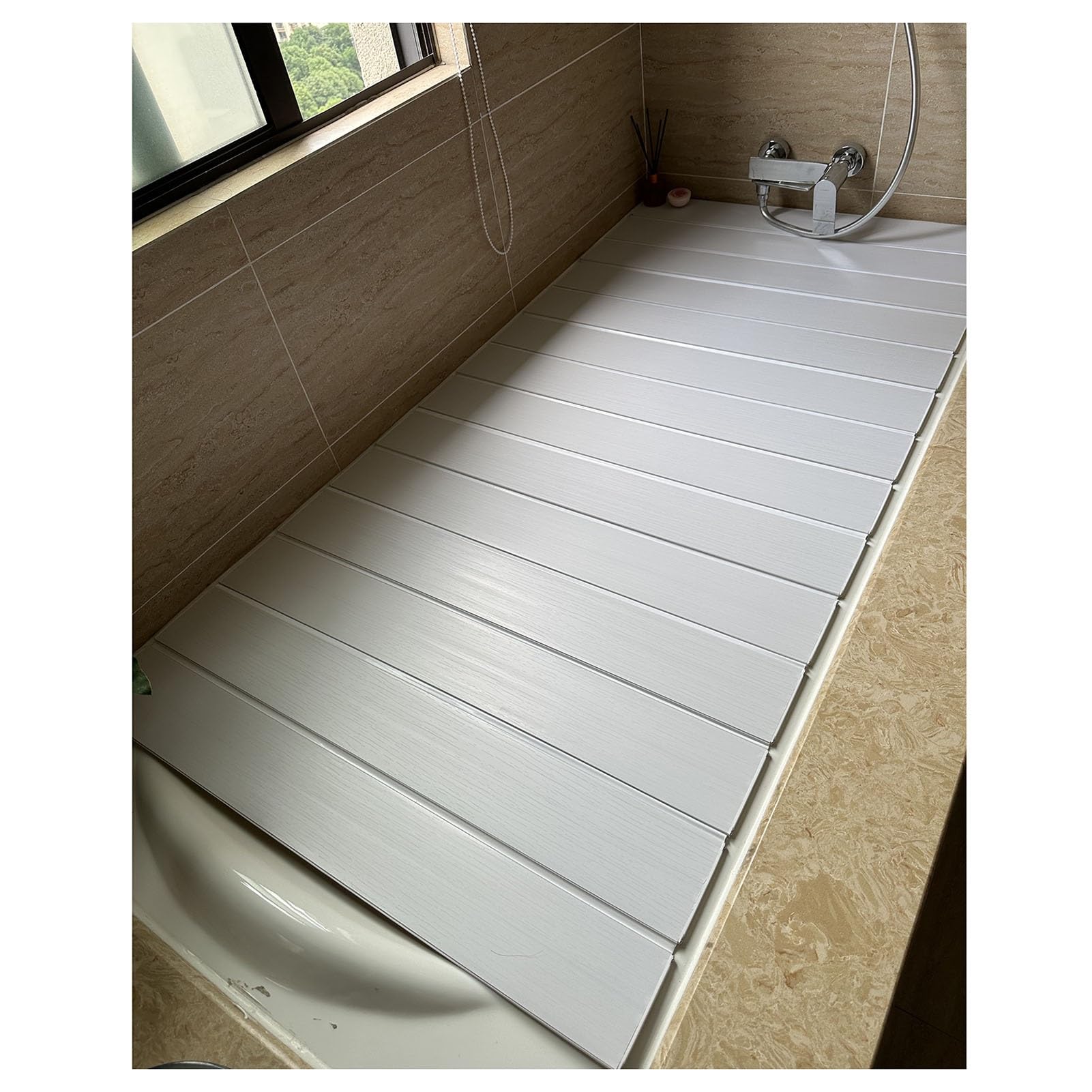 Funda de baño de PVC antipolvo y protector térmico para bañeras